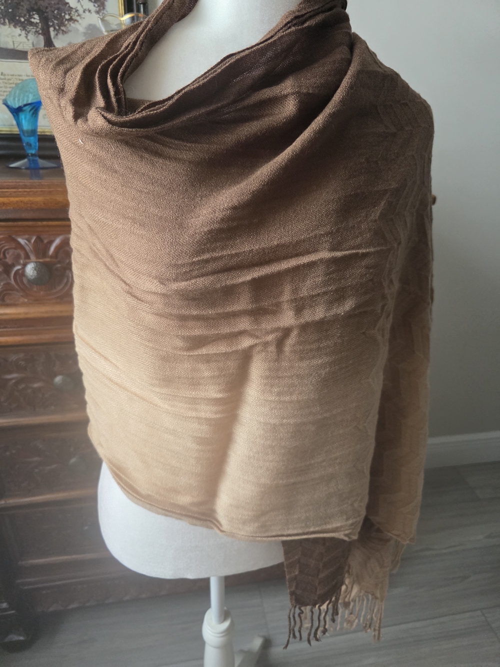 Cynthia Rowley Brown Ombre Shawl Wrap